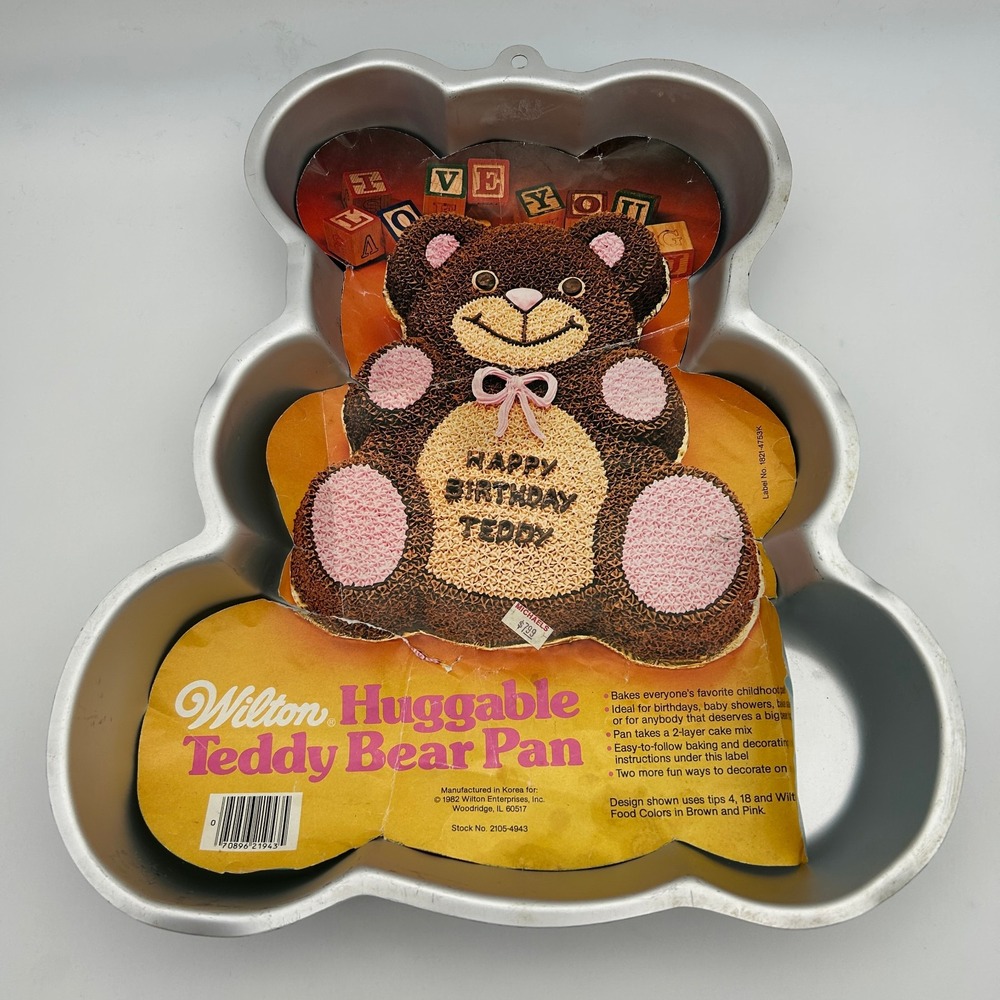 Wilton "Huggable Bear" Vintage 1982  Retired Cake Pan 502-3754‎ w/ Paper Insert